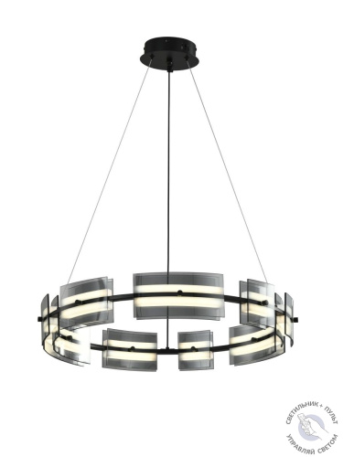 Люстра подвесная черная LED 36Вт D60см Zortes LOFT ZRS.1802.60 Люстра подвесная черная LED 36Вт D60см Zortes LOFT ZRS.1802.60