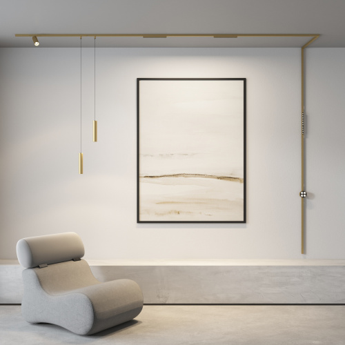 DK5744-SB Светильник для трека SHINE SPOT со светодиодом, D40*H200 кабель 1500мм, 48V DC, 8W, RA?90, 3000K, IP20, сатинированная латунь, алюминий фото 4