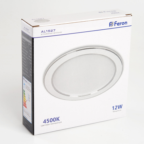Светодиодный светильник Feron AL1527 встраиваемый 12W 4500K белый фото 7
