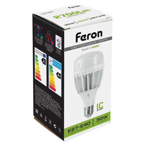 Лампа светодиодная Feron LB-65 E27-E40 30W 175-265V 4000K фото 2