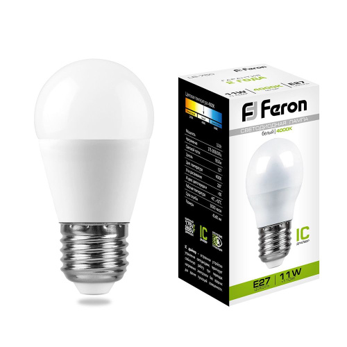 Лампа светодиодная Feron LB-750 Шарик E27 11W 175-265V 4000K фото 2