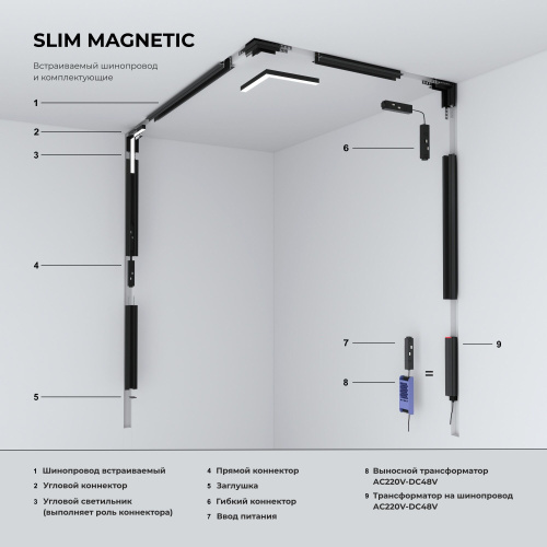 Slim Magnetic Прямой коннектор и планка (1 шт.) черный 85096/00 85096/00 фото 6 Slim Magnetic Прямой коннектор и планка (1 шт.) черный 85096/00 85096/00 фото 6