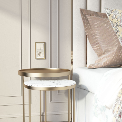 Выключатель двухклавишный (айвори акрил) W1120043 фото 2 Выключатель двухклавишный (айвори акрил) W1120043 фото 2