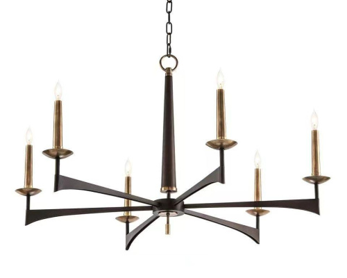 Люстра подвесная Alfa Light F1124-02 D750*H690 BK+COPEER