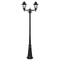 Светильник садово-парковый Feron 6214/PL6214 столб 2*100W E27 230V, черный