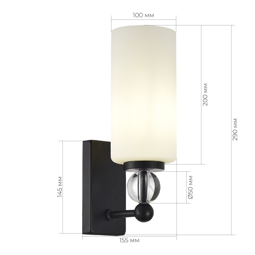 SL2003.401.01 Светильник настенный ST-Luce черный/белый E27 1*40W AURORA фото 2 SL2003.401.01 Светильник настенный ST-Luce черный/белый E27 1*40W AURORA фото 2