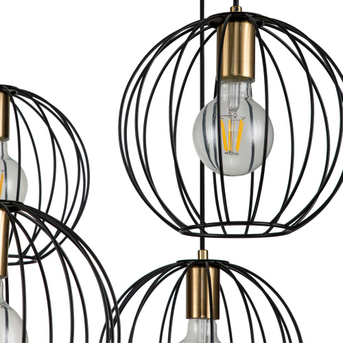 Подвесной светильник Escada 10176/6 E27*60W Black/Brass фото 2 Подвесной светильник Escada 10176/6 E27*60W Black/Brass фото 2