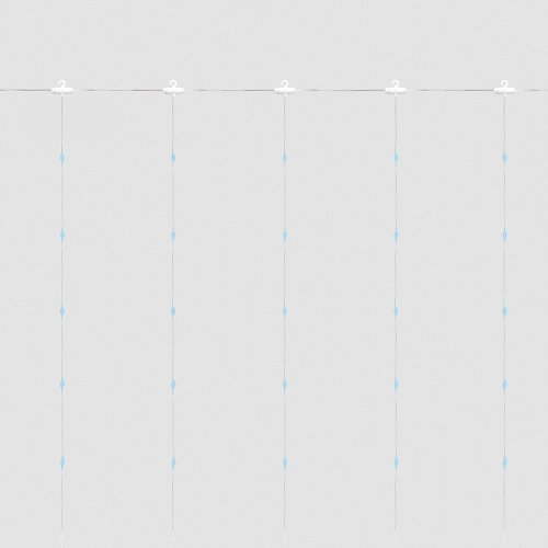 Светодиодная гирлянда Feron CL590 занавес типа Роса 2*2м  + 2м мультиколор USB, прозрачный шнур фото 5