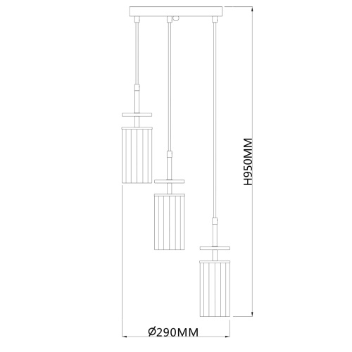 Подвесной светильник Escada 10191/3 E14*40W Black фото 2