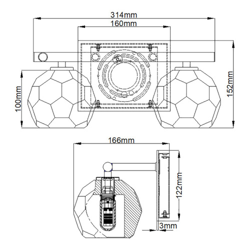Бра для ванных комнат Quoizel, Арт. QN-REGALIA2-PC-BATH фото 5