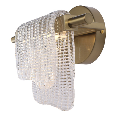 SL6021.201.06 Светильник настенный ST-Luce золотистый/прозрачный LED 1*6W 3000K VOILE фото 7