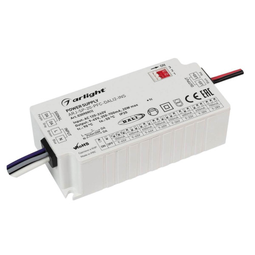 Драйвер Arlight ARJ-SP-20-PFC-Dali2 9-45V 20W IP20 0,35-0,7A 030909(1) Драйвер Arlight ARJ-SP-20-PFC-Dali2 9-45V 20W IP20 0,35-0,7A 030909(1)