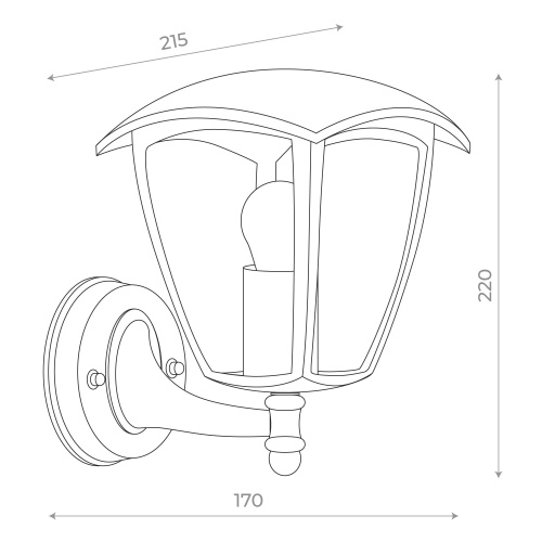 SL081.401.01 Светильник уличный настенный ST-Luce Черный/Черный, Прозрачный E27 1*40W SIVINO фото 2