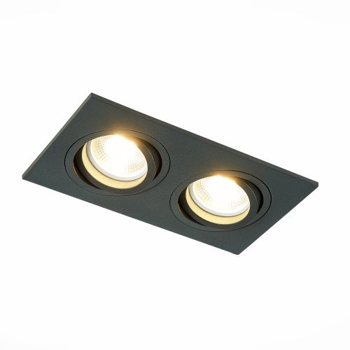 ST251.408.02 Св-к встр. Черный GU10 2*50W  IP20 L170xW92xH27 220V Без ламп Встраиваемые светильники фото 2