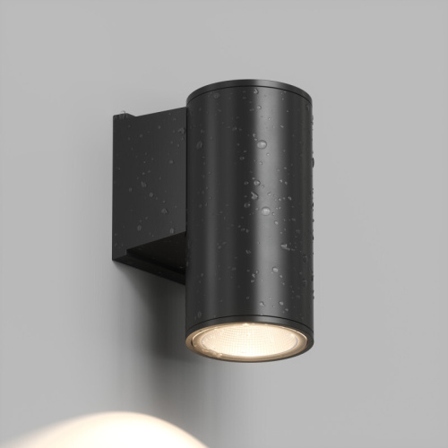 DK9820-BK Настенный уличный светильник BORG, IP65, 10 Вт, 3000К, черный, алюминий фото 4