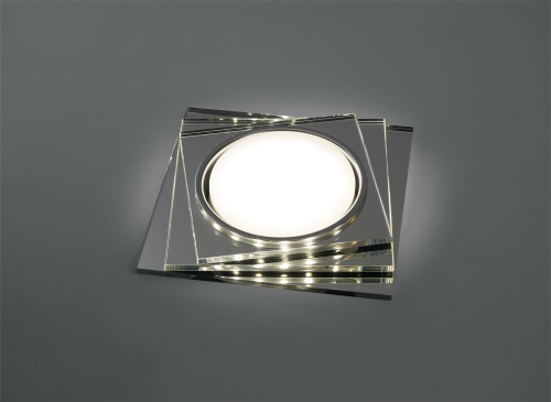 Светильник встраиваемый с белой LED подсветкой Feron CD5024 потолочный GX53 без лампы, прозрачный фото 2