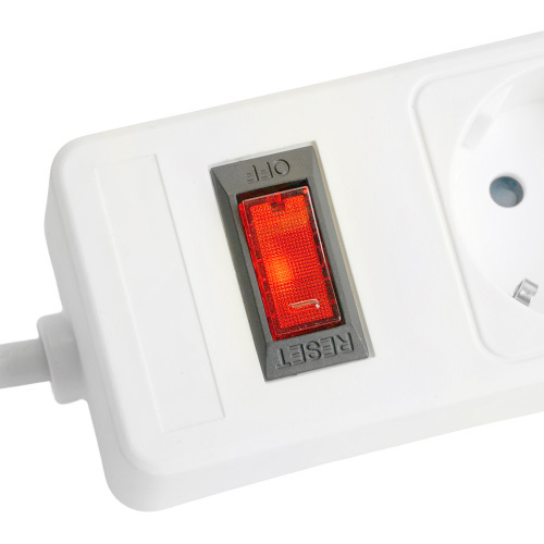 Сетевой фильтр 6-местный с/з STEKKER HM20-61-053x1мм2, 5 м, серия Optima, белый фото 10