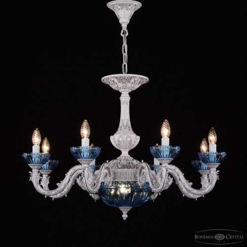 Люстра хрустальная AL79101P/8/250 WMN P Aquamarine/M-1G Bohemia Ivele Crystal (Богемия Ивеле Кристалл) фото 3
