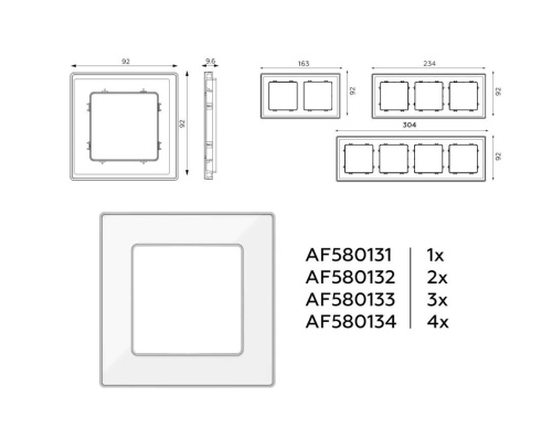 Рамка AMBRELLA VOLT AF580134 фото 2 Рамка AMBRELLA VOLT AF580134 фото 2