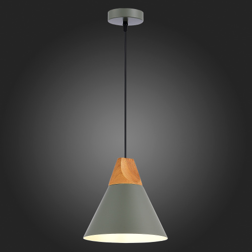 SLE125113-01 Светильник подвесной Серый/Серый, Светлое дерево E27 1*60W MODICA фото 6