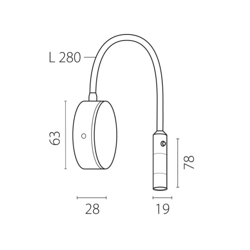 Бра 3W 145LM 3000K, белый Omega Lightstar 200136 фото 3