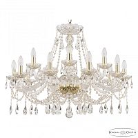Люстра хрустальная 107/10+5/300 G Bohemia Ivele Crystal (Богемия Ивеле Кристалл)