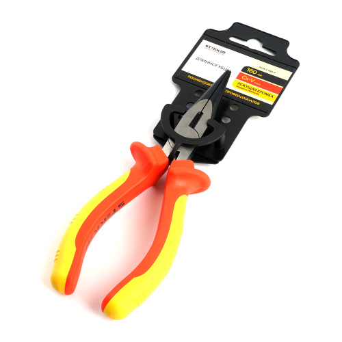 PLM-2-160-P Длинногубцы диэлектрические, 160мм, Cr-V, двухкомпонентная рукоятка фото 3