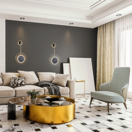 Настенный светильник Escada 10206/SG LED*7W Black/Gold фото 3 Настенный светильник Escada 10206/SG LED*7W Black/Gold фото 3