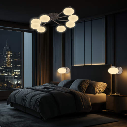 Citilux ATMAN SMART CL226A181 LED RGB Умная люстра Матовый Хром фото 15
