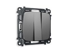 Комплект механизма 3-кл выключателя AMBRELLA VOLT OMEGA Антрацит серый 10A-250V QUANT (OP6550, VM133) MO655010