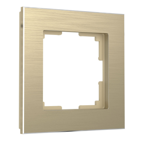 Рамка из металла на 1 пост Аluminium шампань алюминий W0011711 Рамка из металла на 1 пост Аluminium шампань алюминий W0011711