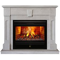 Электрокамин RealFlame Kellie 25,5/26 WT цвет белый камень с очагом 3D Novara