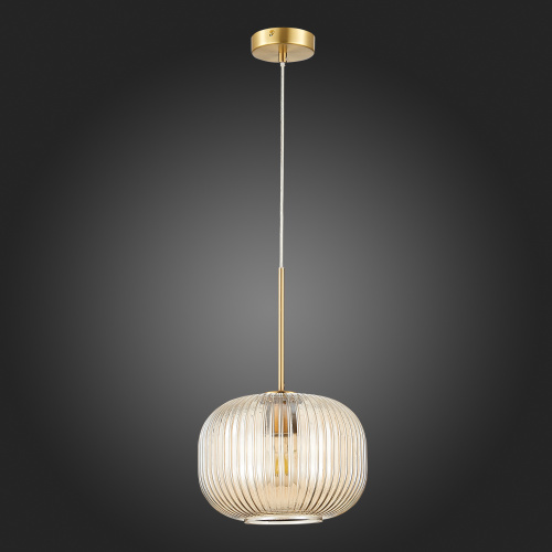 SL1154.313.01 Подвес ST-Luce Латунь/Коньячный E27 1*60W GRAN фото 6