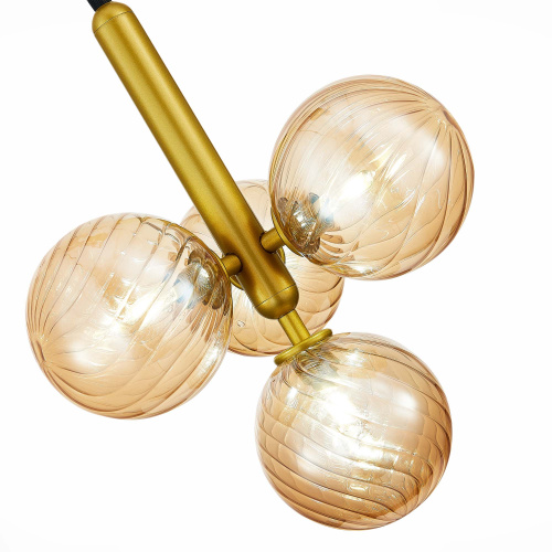 SLE220323-04 Светильник подвесной Золото/Янтарный G9 4*5W 4000K SALERNO фото 2