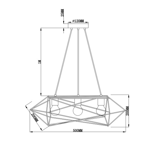 Подвесной светильник Escada 10174/3PL Е27*60W Black фото 2 Подвесной светильник Escada 10174/3PL Е27*60W Black фото 2