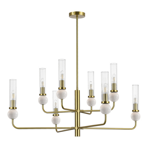 SL1244.303.08 Светильник подвесной ST-Luce латунь/прозрачный E14 8*40W MEDEA фото 5