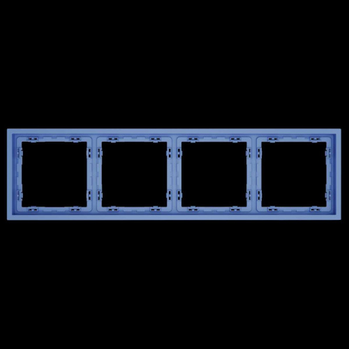 Рамка пластиковая S70 на 4 поста, (деним) Voltum VLS100415