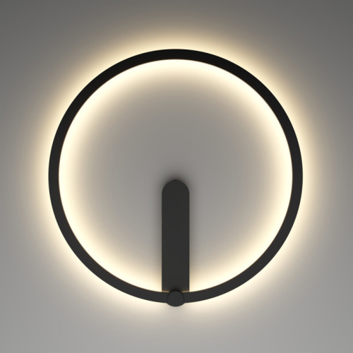 DK5035-BK Бра ROUND со светодиодом, IP20, 24W, 3000/4000/6500K, черный, алюминий фото 4