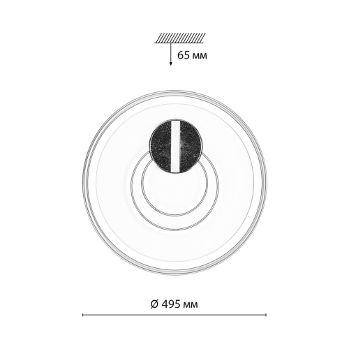 7787/85L PIKO LED SN 607 Светильник металл/белый/бронза LED 85Вт 3000-6500K D495 IP20 пульт ДУ GEMINI фото 3