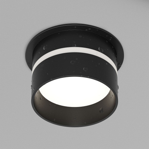 DK2404-BK Встраиваемый светильник влагозащ., IP 44, до 15 Вт, GU10, черный, алюминий фото 4