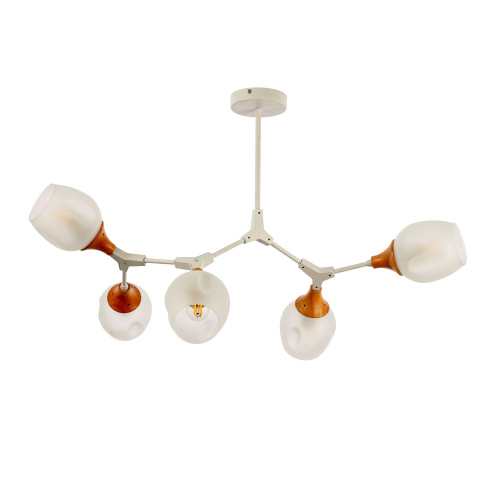 SLE113502-05 Светильник потолочный Белый, Светлое дерево/Белый E27 5*60W CIOTOLLA фото 7