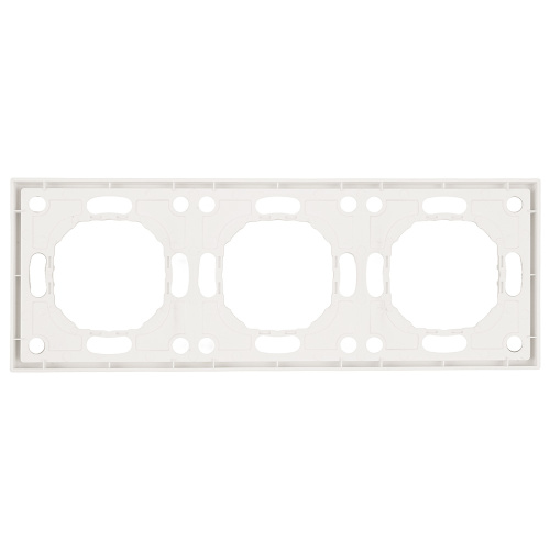 Рамка STEKKER, PFR00-5003-01 3-местная, серия Эмили, белый фарфор, soft touch фото 2