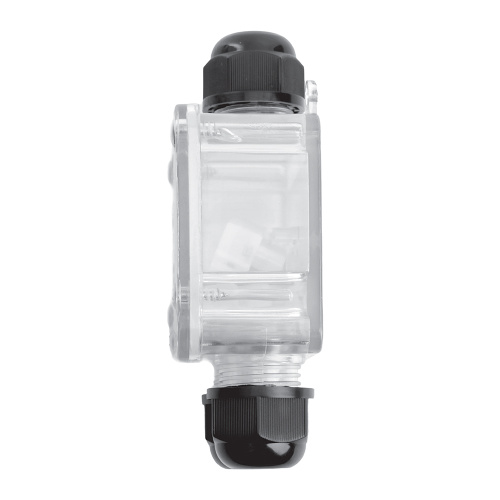 LD537 Коробка распределительная водонепрониц. 2 вых. с 4-конт. коннектором, STEKKER, 450V, 130х70х41, прозрач фото 4