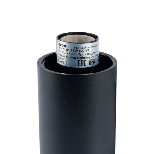 Светильник садово-парковый Feron DH1805, столб,  E27 230V, черный фото 8