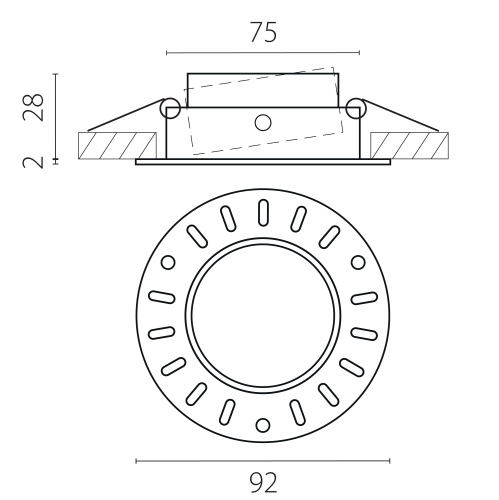 012006 Рамка (светильник) PVC д/LED-модулей 941хх и LED-ламп D50мм ANELLO ROUND БЕЛЫЙ фото 7