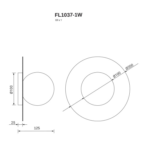 Бра Destello FL1037-1W фото 2 Бра Destello FL1037-1W фото 2