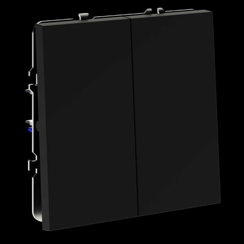 Перекрестный переключатель встраиваемый Voltum S70 двухклавишный 10А, (черный матовый) VLS020508 фото 4 Перекрестный переключатель встраиваемый Voltum S70 двухклавишный 10А, (черный матовый) VLS020508 фото 4