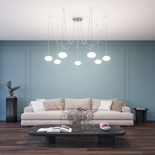Citilux ATMAN SMART CL226A071 LED RGB Умная подвесная люстра Матовый Хром фото 2 Citilux ATMAN SMART CL226A071 LED RGB Умная подвесная люстра Матовый Хром фото 2