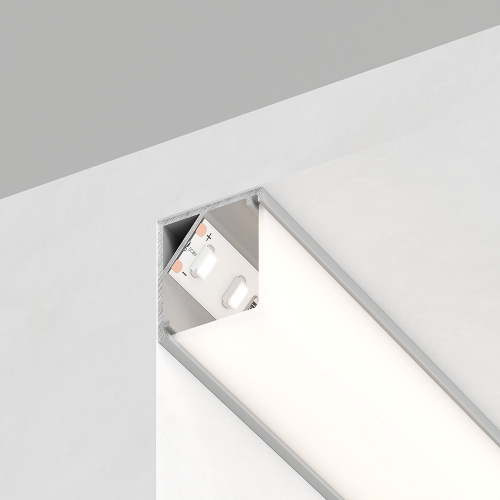 Профиль алюминиевый угловой квадратный, серебро, CAB281