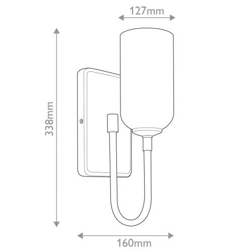 Бра для ванных комнат Kichler, Арт. KL-SOLIA-1W-BNB фото 10